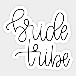 Monoline Bride Tribe Bridal Party Lettering Sticker